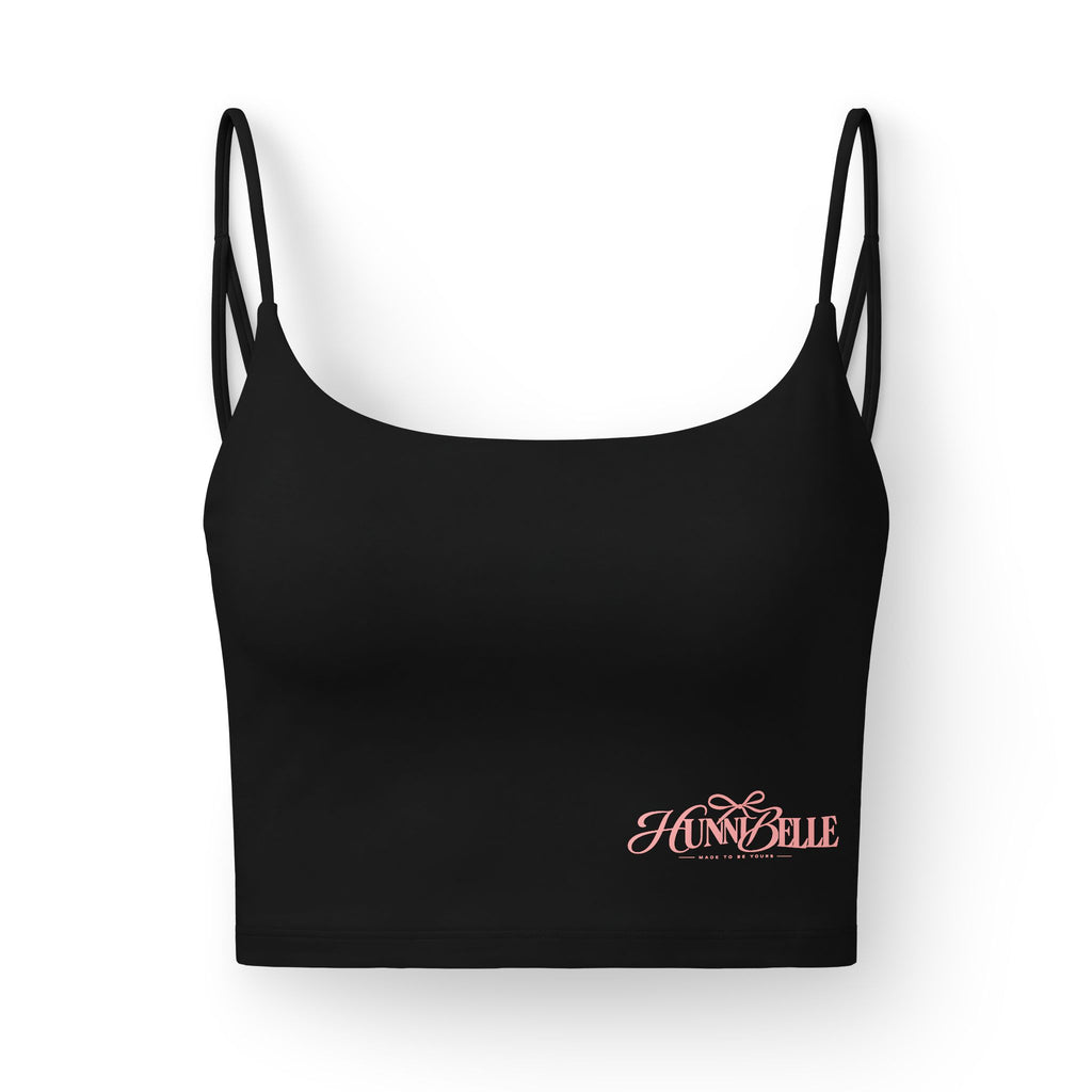 Women’s Black Luxe Bra with Pink “Honeysoul” Logo
